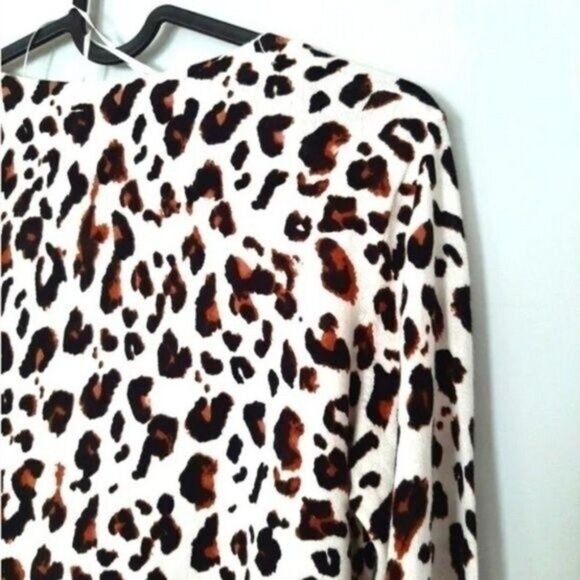 RICKI'S \ Cheetah 🐆 Button Down Cardigan Fine Knit Sweater Cardi Leopard Sz S - Picture 13 of 14
